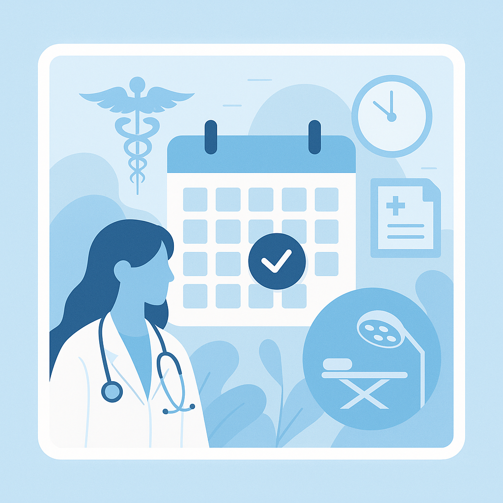 Abstract medical scheduling illustration